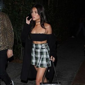 Ralph Lauren Denim & Supply Plaid Pleated Wrap Mini Skirt seen on Madison Beer